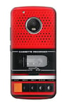 Red Cassette Recorder Graphic Case Cover For Motorola Moto G5 Plus