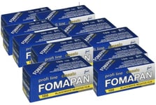 Foma Fomapan Classic FO11131-10 Lot de 10 Films Photo 100 ASA Noir – Blanc négatif – Film Roulant/Moyen Format 120