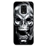 Coque pour Xiaomi Redmi Note 9S / 9 Pro Tete de Mort Fume