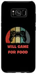 Coque pour Galaxy S8+ Will Game for Food Manette de jeu rétro colorée