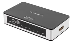 DELTACO  PRIME 5-ports HDMI-switch, IR-fjärr, Ultra HD i 60Hz, svart