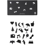 Design Letters - Party Icons for oppslagstavle 20-pack - Svart