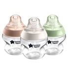 Tommee Tippee Natural Start Anti-Colic Baby Bottle, Slow Flow Breast-Like Teat, Anti-Colic Valve, Self-Sterilising, Pack of 3