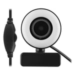 T&#39;NB USB Webcam 1080p 30fps m. Ring Light &amp; Mikrofon - Svart