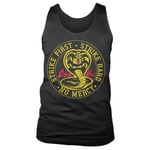 Hybris Cobra Kai Round Patch Tank Top (Black,XL)