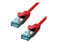 ProXtend - Patch-kabel - RJ-45 (hane) till RJ-45 (hane) - 3 m - 6 mm - S/FTP - CAT 6a - IEEE 802.3at - startad, halogenfri, hakfri - röd