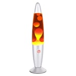 Orange futuristisk lava lampa med strömbrytare