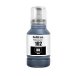 1 Black Ink Bottle 127ml for Epson EcoTank ET-15000, ET-2700, ET-2756, ET-3750