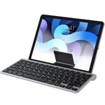 OMOTON Bluetooth Keyboard with Built-in Stand for New iPad 9 2021/iPad 8 2020-10.2, iPad Air 4-10.9, iPad Pro 11, iPad Air 3, iPad Pro 10.5, iPad Mini 6, iPhone 13, Grey