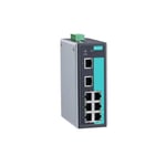 MOXA Industrial Unmanaged Ethernet Switch with 6 10/100BaseT(X) Ports, 2 Multi-Mode 100BaseFX Ports, SC Connector, 0 to 60°C