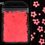Neon Flower Nail Sequins Glitter Flakes Art Slices 1