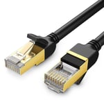 Ugreen Ethernet verkkokaapeli RJ45, Cat7, STP LAN, 10Gbps, 2m - musta