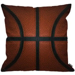 HGOD DESIGNS Basketball Cushion Cover,Game Leather Texture Spot Sport Red Black Throw Pillow Case Home Decorative for Men/Women Living Room Bedroom Sofa Chair 18X18 Inch Pillowcase 45X45cm
