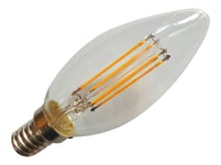 E14 SES 240V 4W 350LM WARM WHITE LED FILAMENT RETRO DESIGN CANDLE BULB ~40W