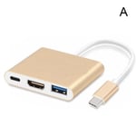 Usb3.1 To Hdmi Adapter Cable Type C Converter Gold