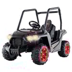 Elbil för barn med 2,4G fjärrkontroll 24V elfordon UTV för barn från 3 år och uppåt svart