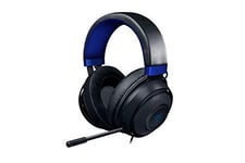 Razer Kraken pour Console - Casque Gaming Filaire pour Console (Haut-parleurs de 50mm, Coussinets en Gel, Microphone Rétractable Unidirectionnel, Multiplateforme) Noir-Bleu