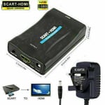 Scart To Hdmi Adapter Hd 1080p Video Audio Converter Usb Cable Tv Dvd Skyboxplug