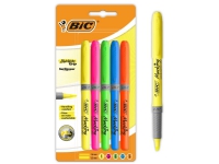 Markeringspennor bic markeringspennor, sorterade färger, förpackning med 5 stycken.
