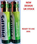 PHILIPS AAA RECHARGEABLE BATTERIES 700mAh NiMH HR03 1.2V Cordless Dect Phones