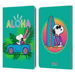 Head Case Designs Officially Licensed Peanuts Tropical Surf Snoopy Aloha Disco Leather Book Wallet Case Cover Compatible With Kindle Paperwhite 1/2 / 3