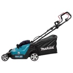 Makita DLM432Z Twin Li-ion LXT Cordless Lawn Mower, Batteries and Charger Not Included, Blue, 43 cm, 18V (36V)