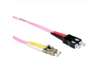 ACT 20 meter LSZH Multimode 50/125 OM4 fiber patch cable duplex withLC and SC connectors