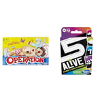 Hasbro Gaming Classic Operation Game, Electronic Board Game with Cards, Indoor Game & 5 Alive, Fast-Paced Game Kids And Families, Family Quick Card Games 2 To 6 Players