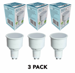 Pack of 3 Crompton LED Long Barrel GU10 5.5W COB 4000k Lamp Part 13469