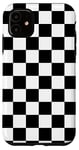 iPhone 11 black-and-white chess checkerboard checkered pattern, Case