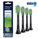 Philips Sonicare Premium White BrushSync Enabled Replacement brush Heads, 4pk, Black - HX9064/33
