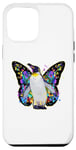 iPhone 13 Pro Max Penguins can fly colorful butterfly wings penguin Case