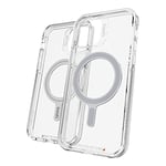 ZAGG Gear4 Crystal Palace Snap D30 Protective Case for iPhone 12 Pro, 5G, Slim, Shockproof, Wireless Charging, MagSafe, (Clear)
