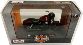 Harley Davidson 2015 Street 750 in red / black, 1:18 scale model from Maisto