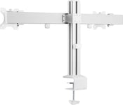 InLine Aluminium monitor desk mount -monitorivarsi kahdelle näytölle, harmaa
