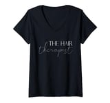 Vintage The Hair Therapist Hairdresser Hair Stylist V-Neck T-Shirt