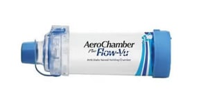 AeroChamber +Flow-Vu munnstykke voksen blå 1 stk