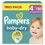 Couches Bébé Baby Dry 10 - 15 Kg Taille 5+ Pampers - Le Pack De 120 Couches