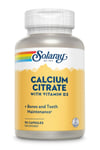 Solaray Calcium Citrate with Vitamin D3 - 90 Capsules