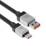BASEUS CoolPlay USB-C / USB-A 100W laddarkabel - 1m Svart