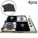 4 x Gas Protector Stove Hob Liner Gas Top Matt Cover Non Stick Reusable Black UK