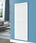 NRG 1800x680mm Vertical Flat Panel Designer Bathroom Tall Upright Central Heating Premium Radiator Gloss White Double Column