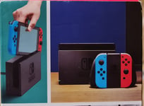 Nintendo Switch Console - Neon Blue/Red with 1 x Games with Original Box