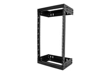 StarTech.com 18U 19" Wall Mount Network Rack, Adjustable Depth 12-20" 2 Post Open Frame Server Room Rack for AV/Data/ IT Communication/Computer Equipment/Switch with Cage Nuts & Screws - 18U Adjustable Rack - rack - 18U