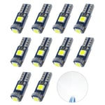 10st Bil Dashboard Glödlampa Bil LED-ljus VIT white