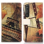 Custodia® 3D Relief Patterns Flip Wallet Case Compatible for Sony Xperia 1 III (Pattern 2)