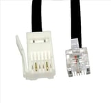 PC Supplies Limited PCSL Brand - RJ11 / RJ12 to BT Plug - 4m Black - Replacement Cable for Siemens, including GIGASET Dect Phones