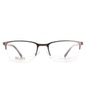 Hugo Boss Semi Rimless Mens Matte Brown 1007/IT Metal (archived) - One Size