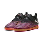 PUMA Future 8 Play Velcro TT Unlimited - PUMA Svart/PUMA White/Röd Barn - Turf (TF), storlek 35