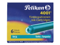 Pelikan 4001 TP/6 - Bläckptron - turkos (paket om 6) - för Pelikano P481 R480 Junior P67
